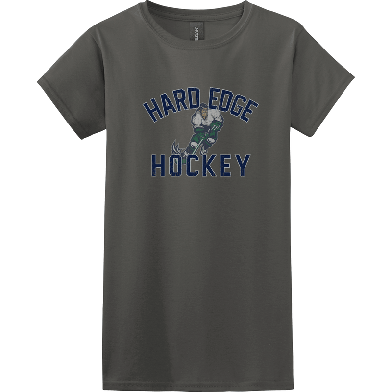 Hard Edge Hockey Softstyle Ladies' T-Shirt