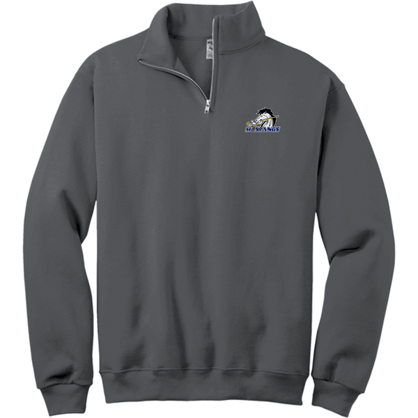 Mid-State Mustangs NuBlend 1/4-Zip Cadet Collar Sweatshirt