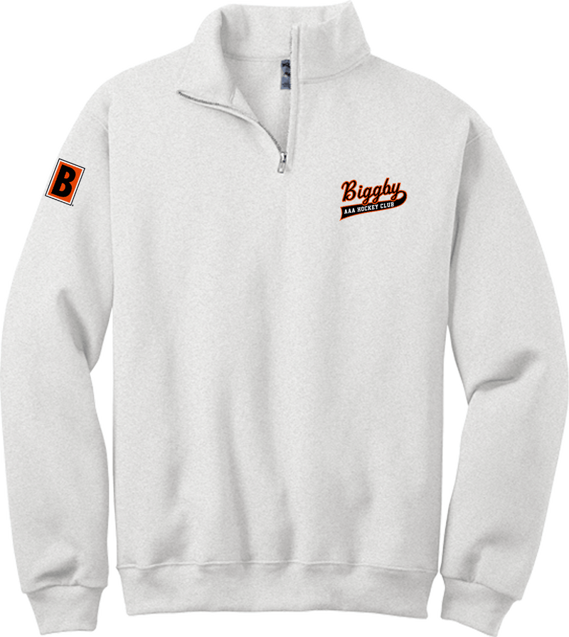 Biggby Coffee AAA NuBlend 1/4-Zip Cadet Collar Sweatshirt