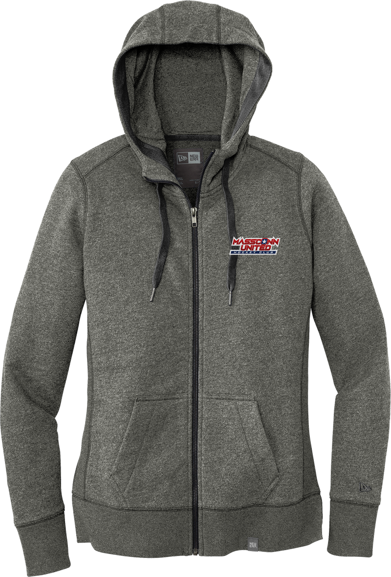 Mass Conn United New Era Ladies French Terry Full-Zip Hoodie