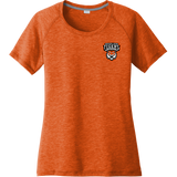 Princeton Jr. Tigers Ladies PosiCharge Tri-Blend Wicking Scoop Neck Raglan Tee