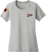 Biggby Coffee AAA Ladies PosiCharge Tri-Blend Wicking Scoop Neck Raglan Tee