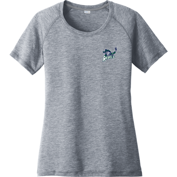 Kensington Valley Rebels Ladies PosiCharge Tri-Blend Wicking Scoop Neck Raglan Tee