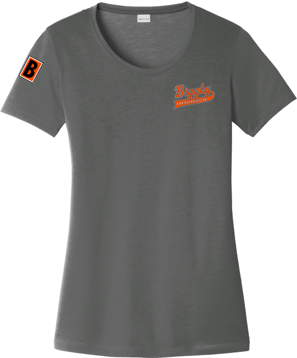 Biggby Coffee AAA Ladies PosiCharge Competitor Cotton Touch Scoop Neck Tee