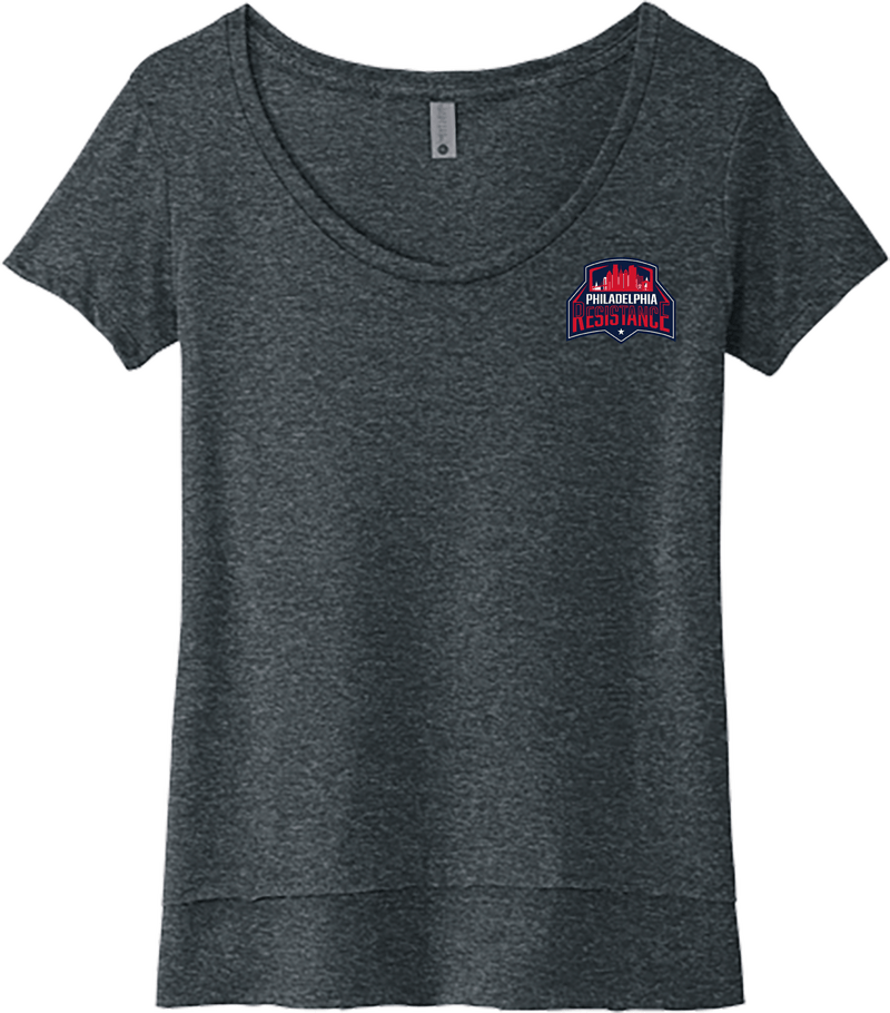 Philadelphia Resistance Womens Festival Scoop Neck Tee