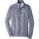 NJ Jets PosiCharge Electric Heather Fleece 1/4-Zip Pullover