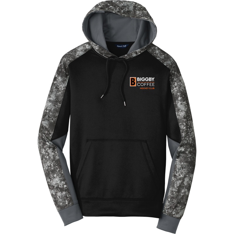 Biggby Coffee Hockey Club Sport-Wick Mineral Freeze Fleece Colorblock Hooded Pullover