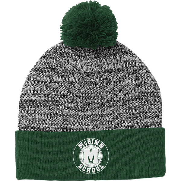 McGinn Elementary Heather Pom Pom Beanie