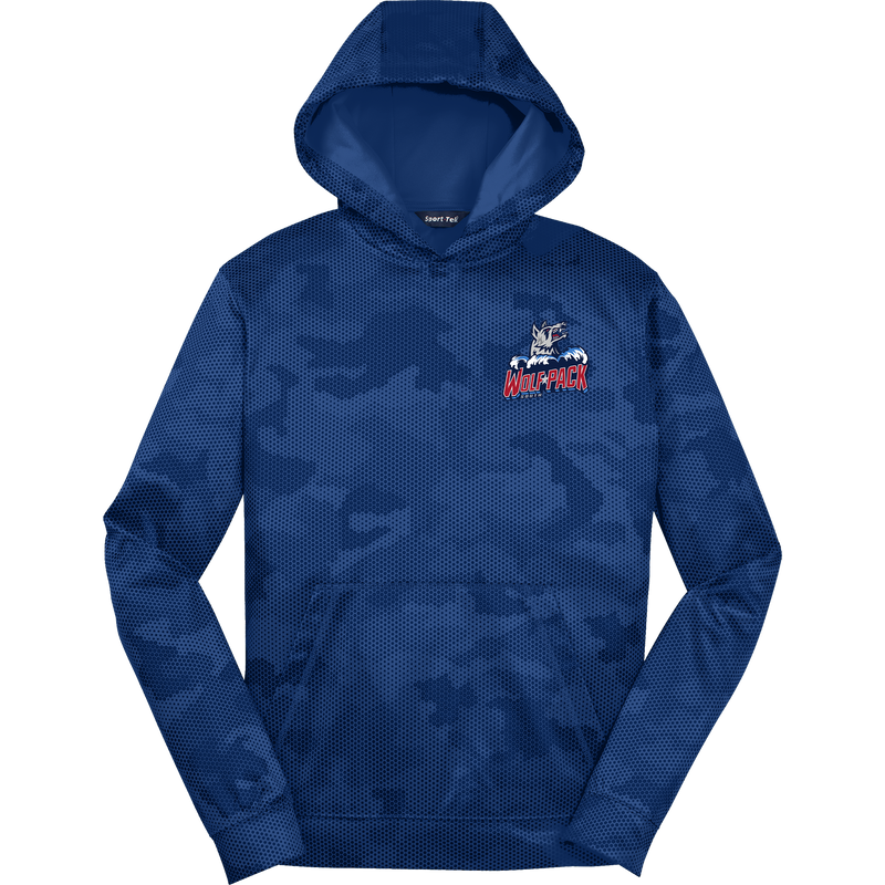 CT Wolfpack South Youth Sport-Wick CamoHex Fleece Hooded Pullover