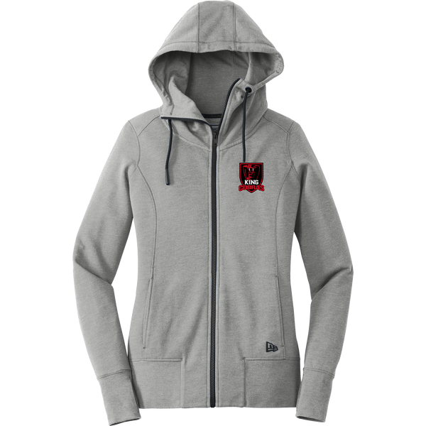 King Cobras New Era Ladies Tri-Blend Fleece Full-Zip Hoodie